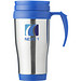 Sanibel Isolierbecher, 400 ml, silber,blau