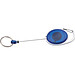 Schlüsselanhänger mit Karabiner und ausziehbarem Schlüsselring, blau