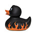 Schnabels® Bade-Ente Flammen, schwarz