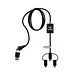 SCX.design C48 CarPlay 5-in-1 Ladekabel mit Leuchtlogo, schwarz
