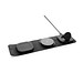 Swiss Peak 15W 3-in 1 Wireless-Reise-Charger aus RCS Plastik, grau, schwarz