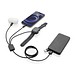 Terra RCS rPET 6-in-1-Ladekabel mit Uhrenladegerät, grau