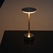 Tischlampe aus Edelstahl, silbergrau
