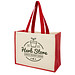 Varai 320 g/m Canvas und Jute Einkaufstasche 23L, rot
