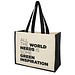Varai 320 g/m Canvas und Jute Einkaufstasche 23L, schwarz