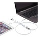 Versatile 5-in-1 Ladekabel aus recyceltem Aluminium, silber