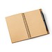 VICENTE. B6-Notizbuch aus Kork und Recyceltes Polyester (100% rPET) mit Kugelschreiber, Schwarz