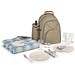 VILLA. Thermischer Picknick-Rucksack aus 600D, hochdichtem, recyceltem Polyester, Hellbraun