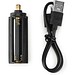 YVIAN. Recycled aluminium rechargeable torch (100% rAL) 10 W, Schwarz