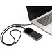 ZEWAIL. Lanyard mit Smartphone-Halterung, USB-C-Kabel und verschiedenen Adaptern aus recyceltem ABS und recyceltem TPE, Schwarz