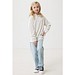 Iqoniq Yengo KidsHoodie mit Seitentaschen aus rec. Baumwolle, ivory white, 1112