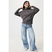 Iqoniq Yoho Relax-Hoodie aus recycelter Baumwolle, anthrazit, L