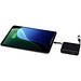 Acrux 35 W 10.000 mAh Tablet Powerbank mit integriertem Typ-C-Kabel aus recyceltem Kunststoff, schwarz