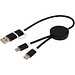 Alasia 30 cm 5-in-1 Kabel aus recyceltem Kunststoff für Datenübertragung und 27W Schnellladung, schwarz