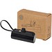 Alnair 10 W 5000 mAh Typ C Powerbank aus recyceltem Kunststoff mit integriertem Klappständer und 2 in 1 Kabel, schwarz