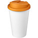 Americano® Eco 350 ml recycelter Becher mit auslaufsicherem Deckel, orange