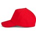 ASHTON. Kappe aus 100% Baumwolle (260gsm) mit 5 Segmenten, Rot