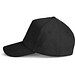 ASHTON. Kappe aus 100% Baumwolle (260gsm) mit 5 Segmenten, Schwarz