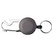 Ausziehbarer Schlüsselanhänger mit Karabiner aus Metall PEGGY, schwarz