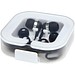 Baekdu kabelgebundenes Headset Typ-C mit Aufbewahrungsbox aus recyceltem Kunststoff, schwarz