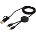 Citala 150 cm 5-in-1 Kabel aus recyceltem Kunststoff für Datenübertragung und 27W Schnellladung, schwarz