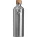 Edelstahltrinkflasche mit Karabiner, 750ml, silbergrau