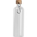 Edelstahltrinkflasche mit Karabiner, 750ml, weiß