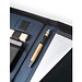 EMERGE FOLDER. A4 Mappe aus recyceltem Polyester (100% rPET) 300D mit Reißverschluss, Blau