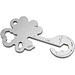 Geschenkartikel: ROMINOX® Key Tool Lucky Charm / Kleeblatt Glücksbringer (19 Funktionen) im Motiv-Mäppchen Danke, silber