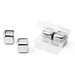 GLACIER. Set mit wiederverwendbaren Würfeln aus rostfreiem Stahl, Silber