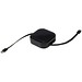 Gloas Aufrollbares 5 in 1 Kabel aus Recyclingmaterial mit Datensynchronisierung und 100 W Schnellladefunktion sowie Smartphone Toolkit, schwarz
