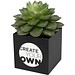 Hey Pots Blumentopf aus Aluminium, Sukkulente, schwarz
