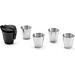 HIMALAYAS. Set mit 4 Edelstahlbechern 25 mL, Silber