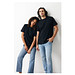 Iqoniq Kakadu relaxed T-Shirt aus recycelter Baumwolle, schwarz, S