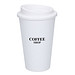 Kaffeebecher Premium, 350 ml, weiß/schwarz