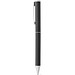 LEAH. Roll- und Kugelschreiber aus Aluminium (94% rAL) mit Clip, Schwarz