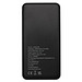 Loop 10.000 mAh Powerbank aus recyceltem Kunststoff, schwarz
