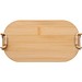 Lunchbox mit Bambusdeckel und Bügelverschluss, beige