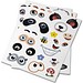 MADAGASCAR. Sticker-Set mit sechs Blättern, Weiß
