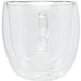 Manti 2-teiliger 250 ml doppelwandiger Glasbecher mit Bambusuntersetzer, transparent, natural