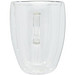 Manti 2-teiliger 350 ml doppelwandiger Glasbecher mit Bambusuntersetzer, transparent, natural
