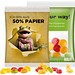 Maxitüte, Folie transparent, Trolli Fruchtgummi Kleeblatt, inkl. Druck