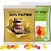 Maxitüte, recyclingfähiges Papier weiß, Trolli Handy, inkl. Druck