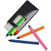 MEMLING. Bleistiftbox mit 6 Buntstiften, Schwarz
