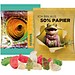 Minitüte, 10 g, recyclingfähiges Papier weiß, Trolli Weihnachtsmischung, inkl. Druck