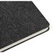MISHIMA. A5-Ringbuch mit flexiblem Einband aus recyceltem Filz (100% rPET) mit linierten Seiten, Dunkelgrau