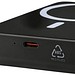 Recycelte kabellose Ladestation Meno, schwarz