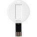 Round Credit Card USB-Stick, weiss, 1GB
