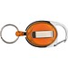 Schlüsselanhänger mit Karabiner und ausziehbarem Schlüsselring DIANA, orange