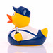 Schnabels® Bade-Ente Schrauber, gelb/blau